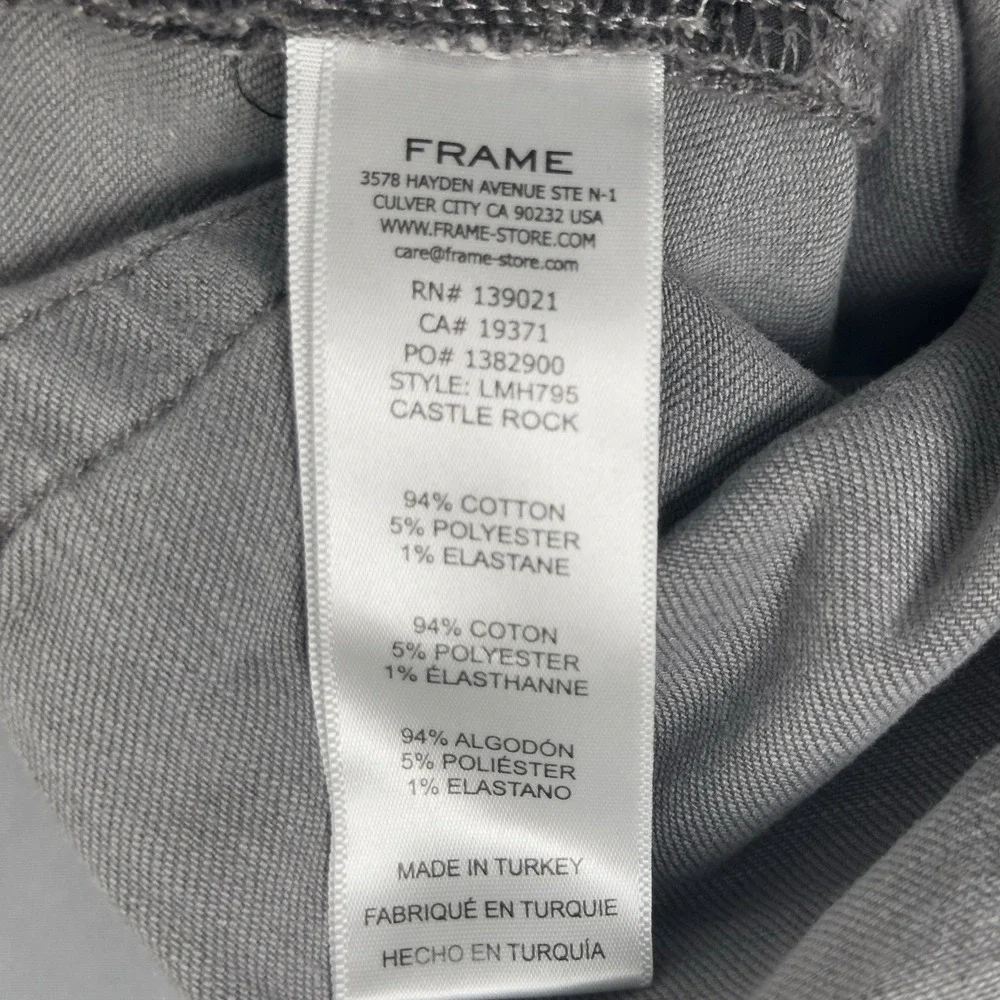 FRAME L'Homme Mens Slim Jeans in the color Castle Rock‎ -Gray Size 32